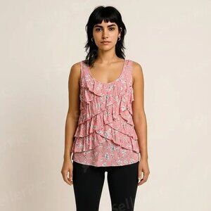 Lauren Conrad Coral Shutter Tank Top Size M